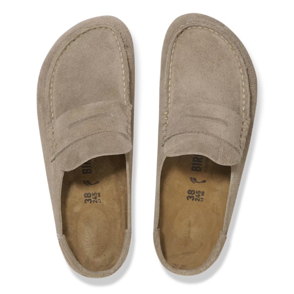 Birkenstock Naples Wrapped Bold Grip Clogs Taupe 38 - Picture 2 of 14